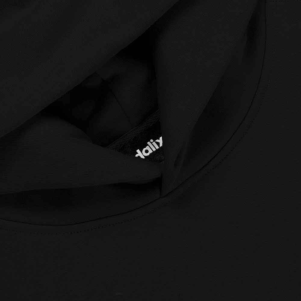 Dalix Astronaut Relaxed Fit Midweight Fleece Pullover Hooded Sweatshirt Mens in Black S Small