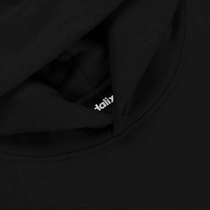 Dalix Astronaut Relaxed Fit Midweight Fleece Pullover Hooded Sweatshirt Mens in Black S Small