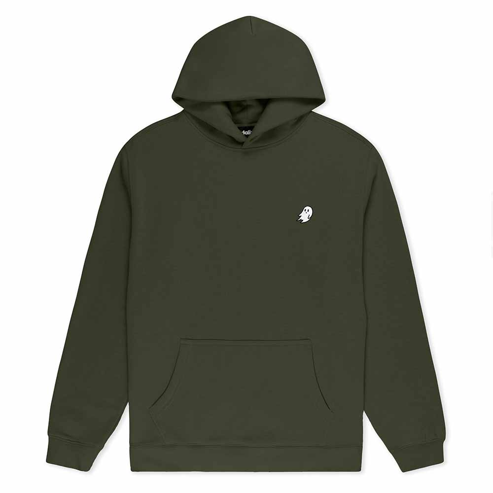 Dalix Ghost Relaxed Midweight Fleece Pullover Hoodie