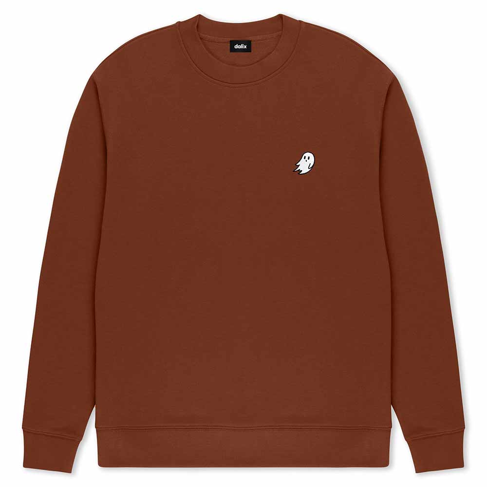 Dalix Ghost Relaxed Midweight Fleece Crewneck Sweatshirt
