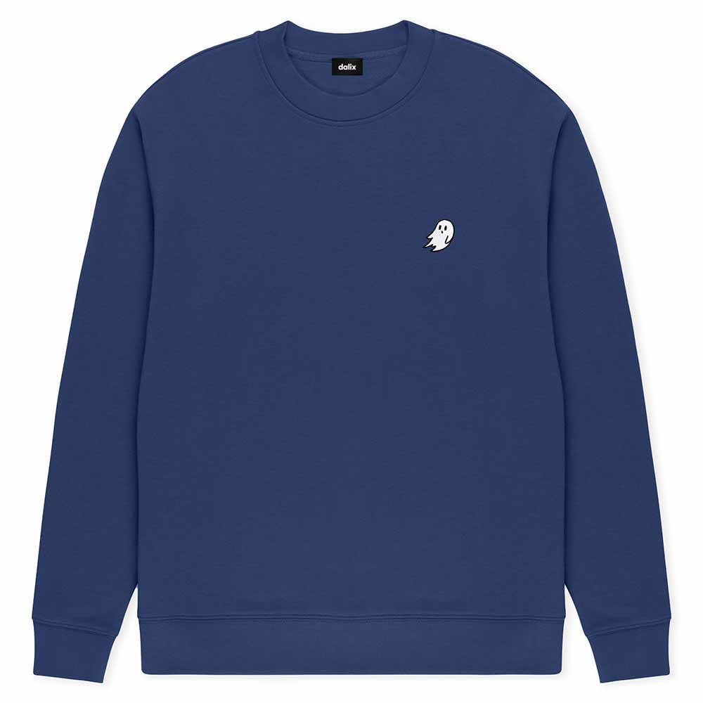 Dalix Ghost Relaxed Midweight Fleece Crewneck Sweatshirt