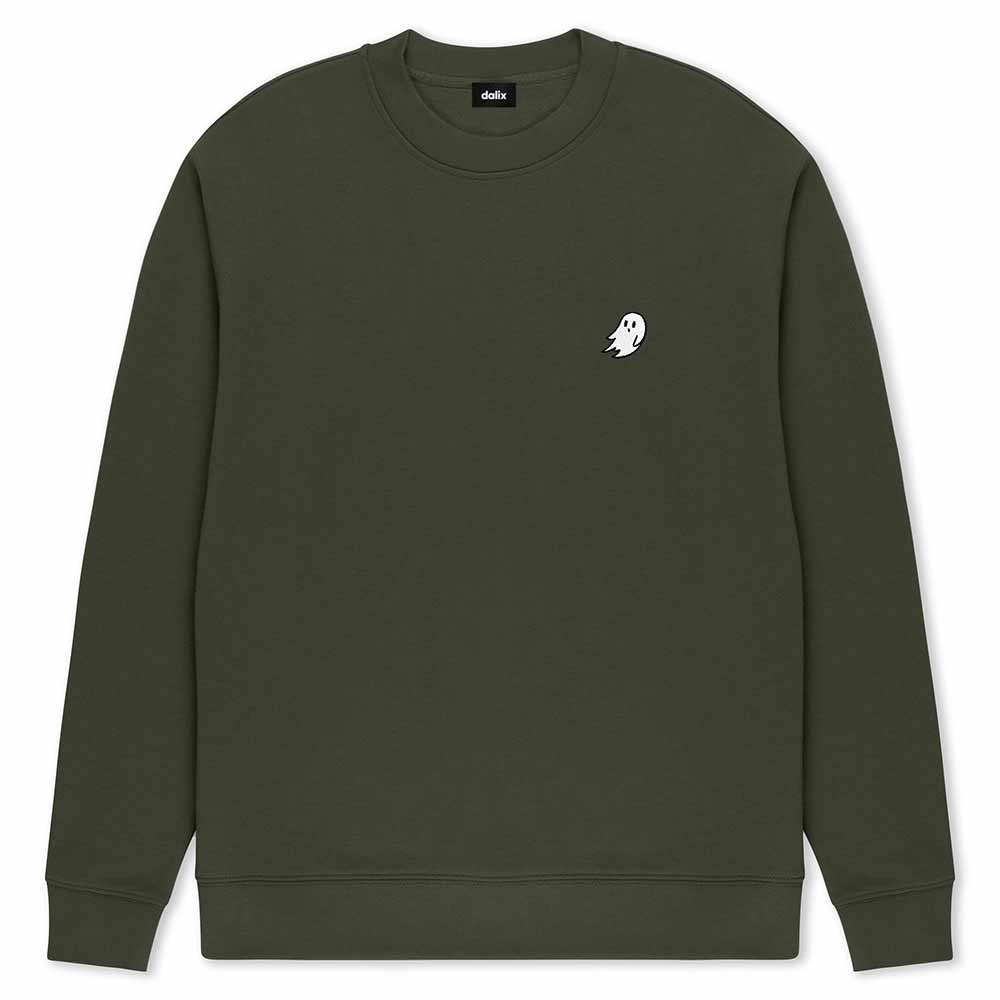 Dalix Ghost Relaxed Midweight Fleece Crewneck Sweatshirt