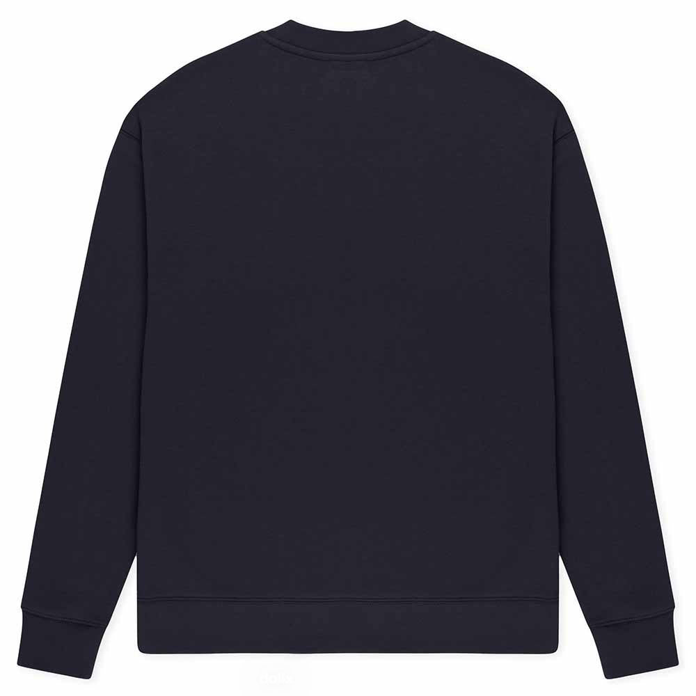 Dalix Ghost Relaxed Fit Midweight Fleece Crewneck Sweatshirt Mens in Ink Blue S Small