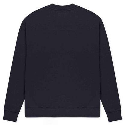 Dalix Ghost Relaxed Fit Midweight Fleece Crewneck Sweatshirt Mens in Ink Blue S Small