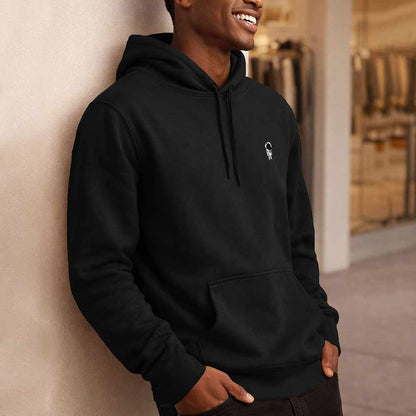 Dalix Astronaut Regular Fit Fleece Long Sleeve Pullover Hooded Sweatshirt Mens in Athletic Heather S Small