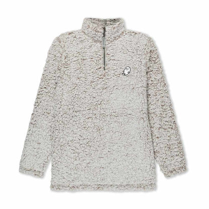Dalix Womens Ghost Faux Sherpa Quarter Zip Pullover