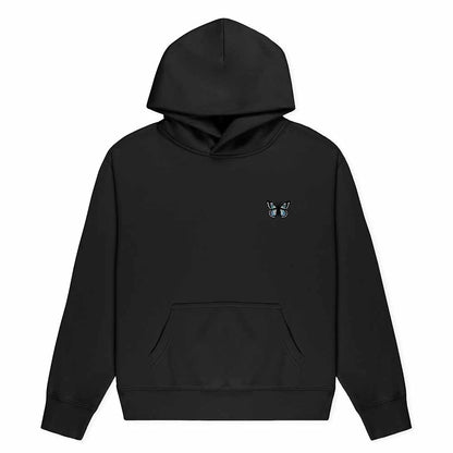 Dalix Butterfly Relaxed Fit Fleece Pullover Hooded Sweatshirt Womens in Black S Small