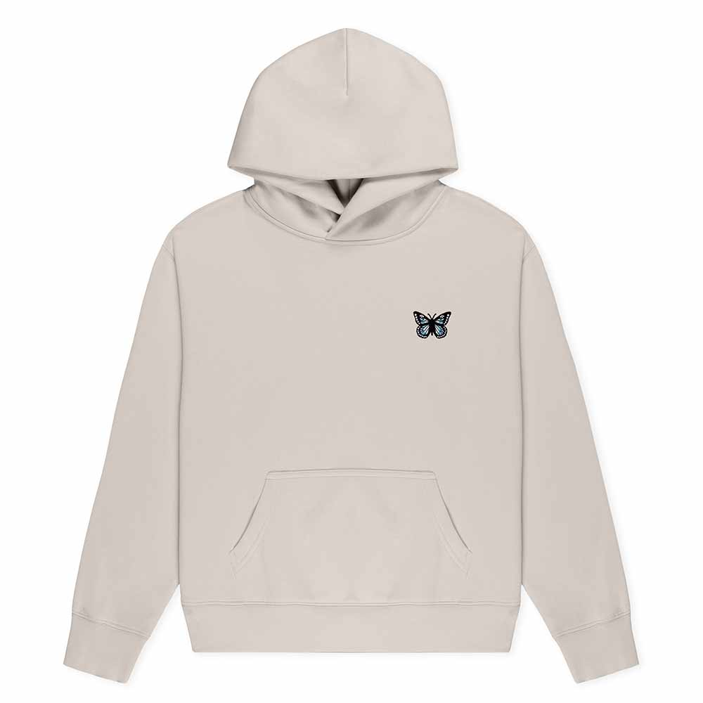 Dalix Butterfly Relaxed Midweight Fleece Pullover Hoodie