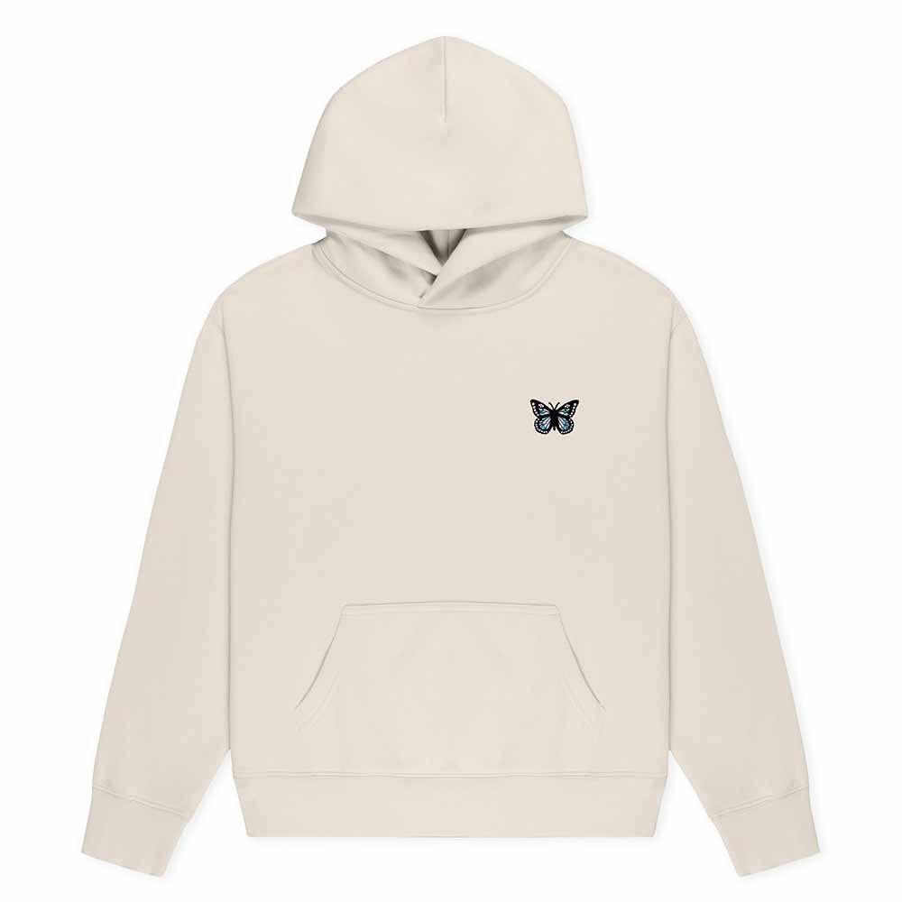 Dalix Butterfly Relaxed Midweight Fleece Pullover Hoodie