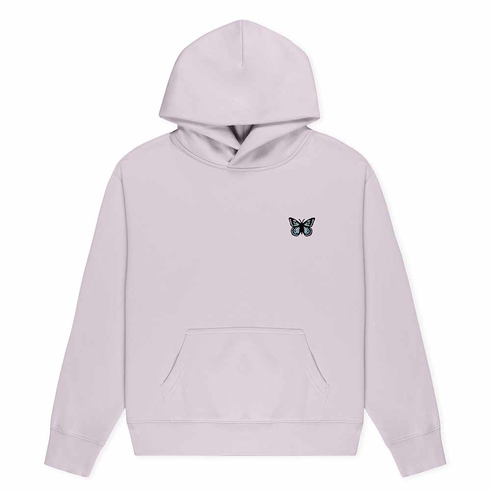 Dalix Butterfly Relaxed Midweight Fleece Pullover Hoodie