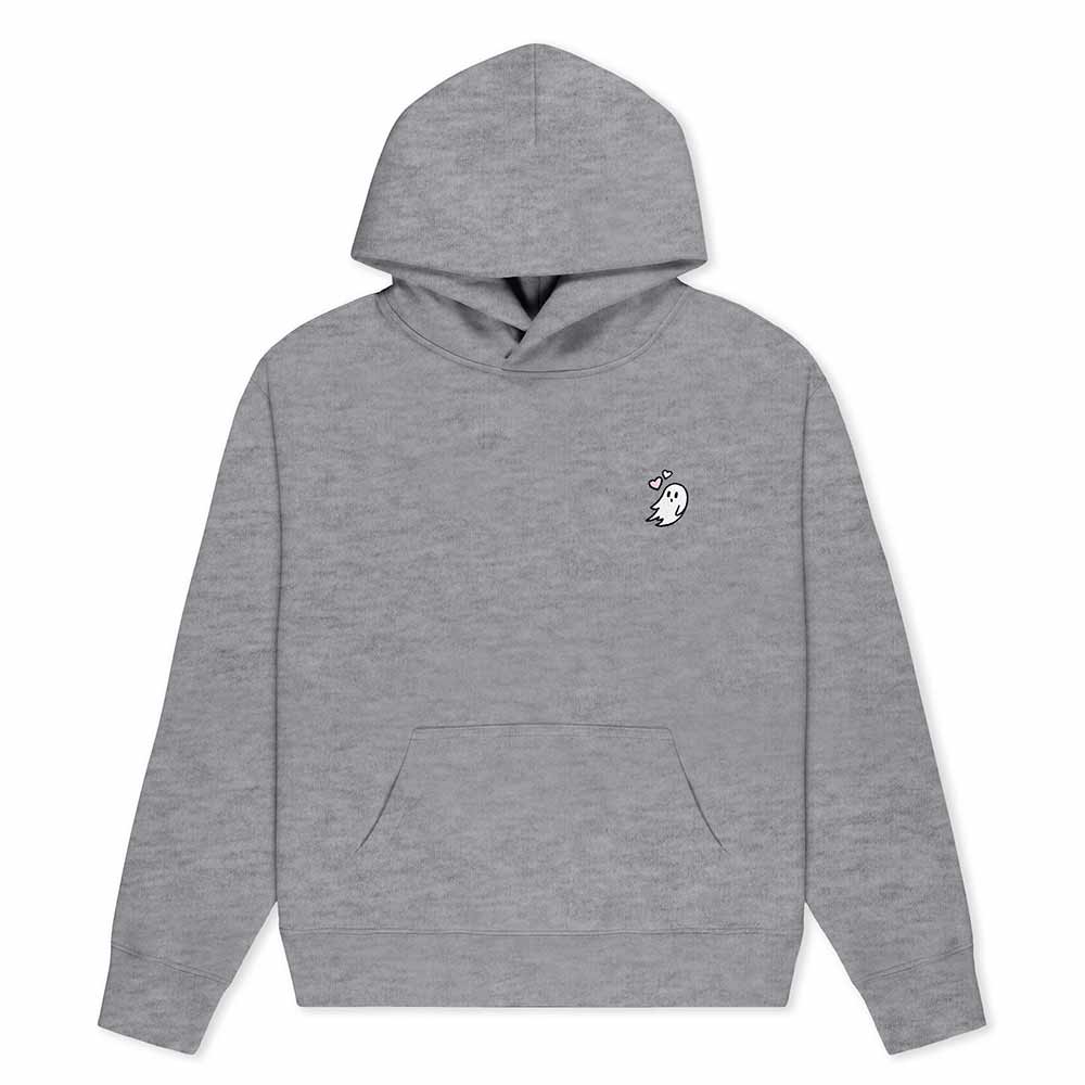 Dalix Heartly Ghost Relaxed Midweight Fleece Pullover Hoodie