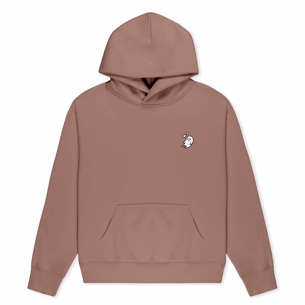 Dalix Heartly Ghost Relaxed Midweight Fleece Pullover Hoodie