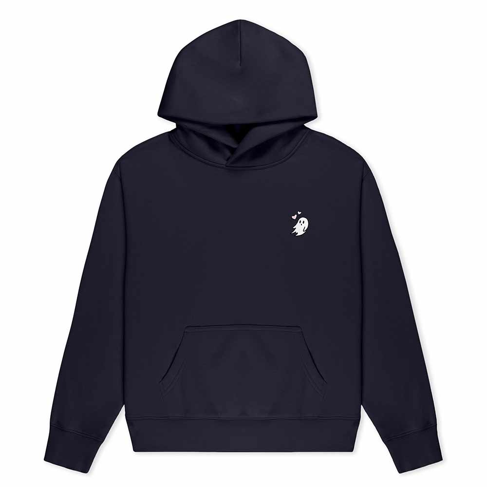 Dalix Heartly Ghost Relaxed Midweight Fleece Pullover Hoodie