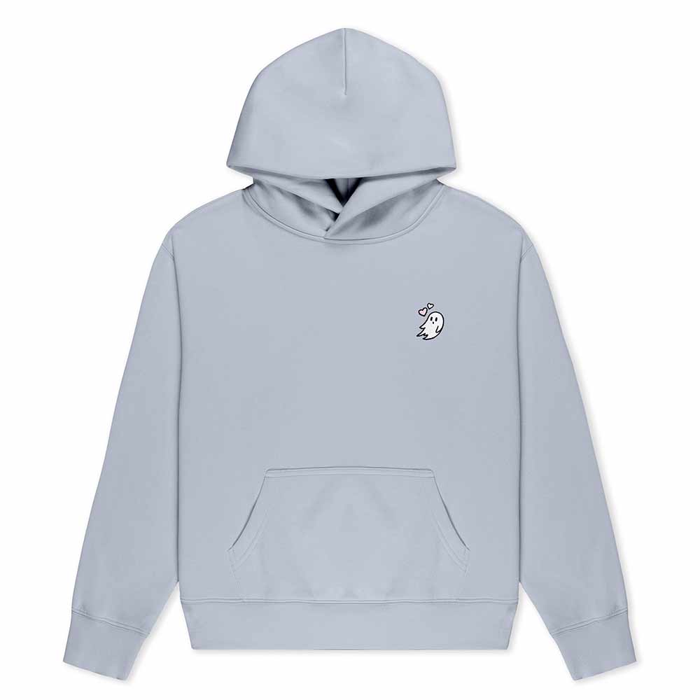 Dalix Heartly Ghost Relaxed Midweight Fleece Pullover Hoodie