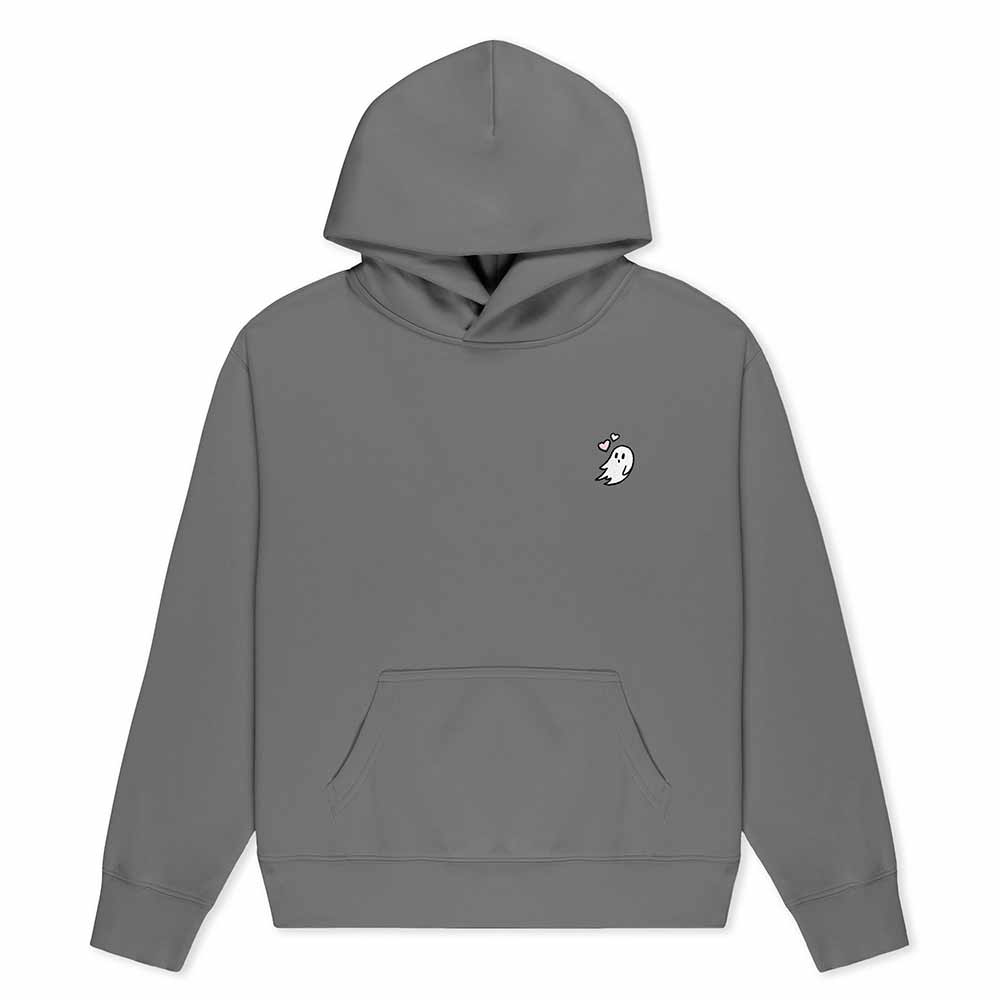 Dalix Heartly Ghost Relaxed Midweight Fleece Pullover Hoodie
