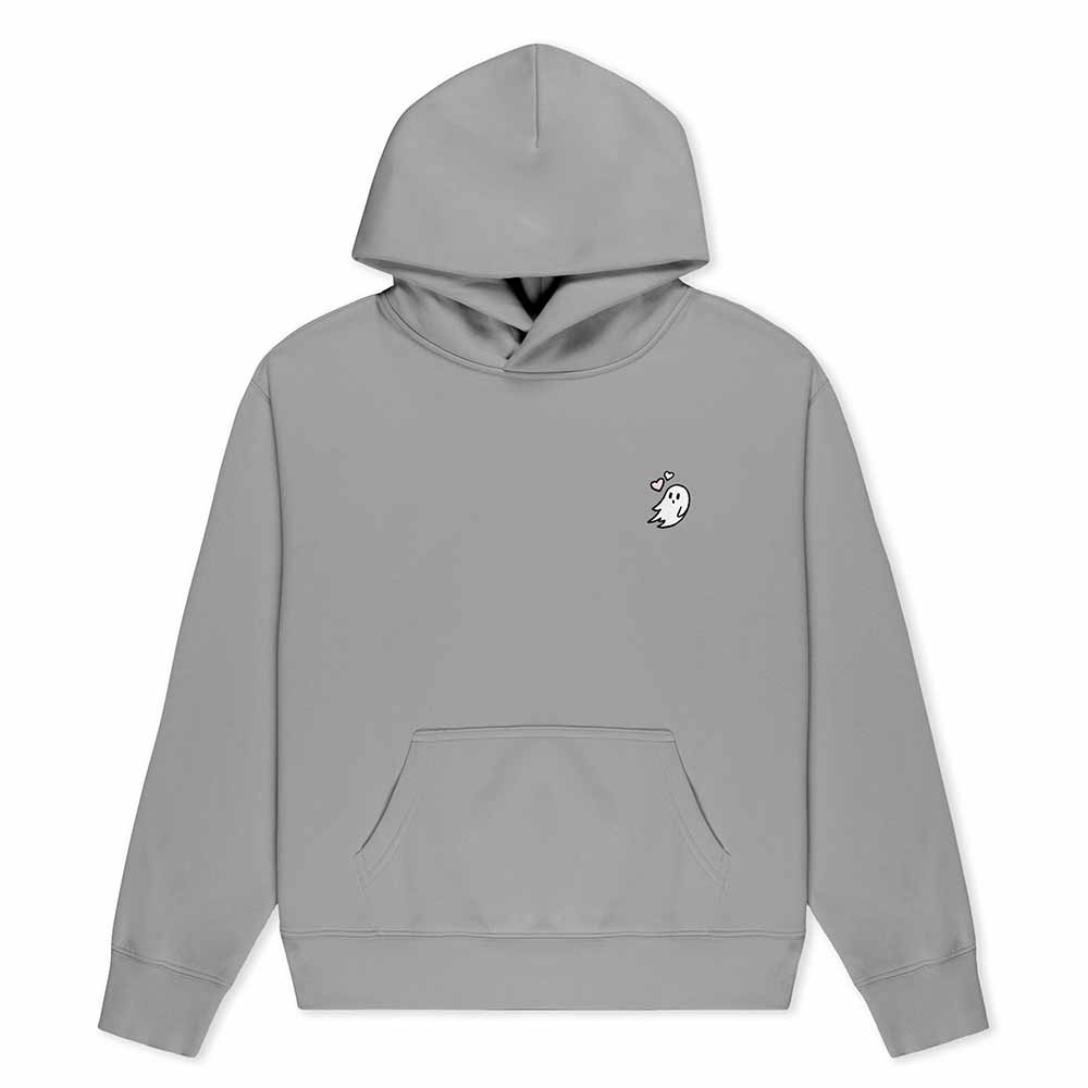 Dalix Heartly Ghost Relaxed Midweight Fleece Pullover Hoodie
