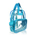DALIX Clear Royal Blue Backpack - Transparent PVC School Bag, Small To Medium Size