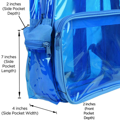 Dalix Small Neon Clear Backpacks