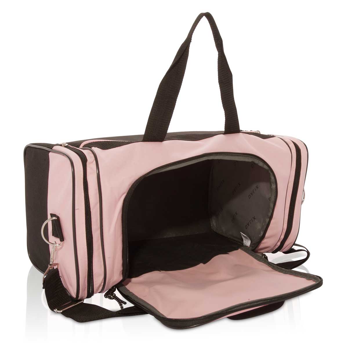 Dalix 17 inch Blank Duffel Bag Duffle Travel Size Sports Durable Gym Bag in Pink/Black, Women's, Size: Medium