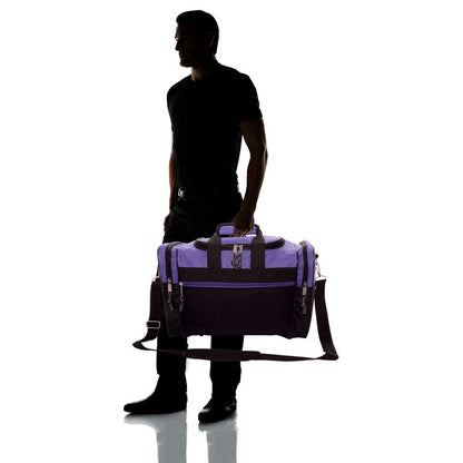 Dalix 17" Blank Duffel Bag Travel Size Sports Durable Gym Bag