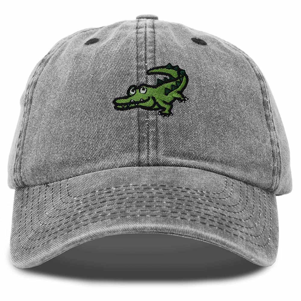 Dalix Alligator Cap Embroidered Mens Cotton Dad Hat Baseball Hat in Black