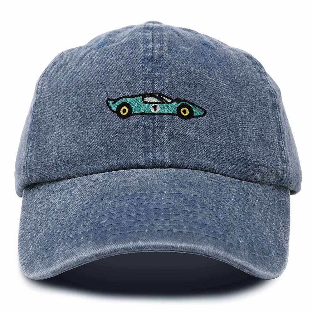 Dalix Grand Touring Embroidered Cap Cotton Baseball Summer Cool Dad Hat Mens in Navy Blue