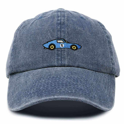 Dalix Muscle Car Embroidered Cap Cotton Baseball Summer Cool Dad Hat Mens in Navy Blue