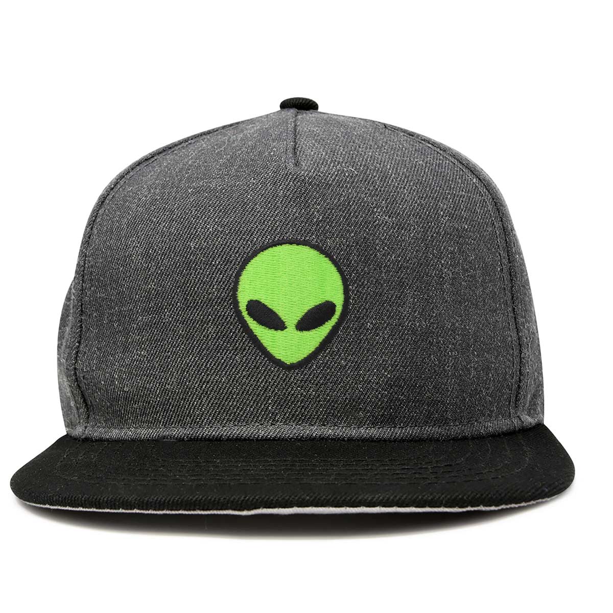Dalix Alien Snapback Flat Bill Baseball Hat Embroidered Cap Mens in Black