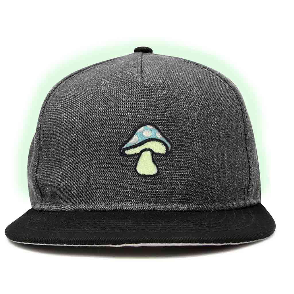 Dalix Mushroom Snapback Hat (Glow in the Dark)