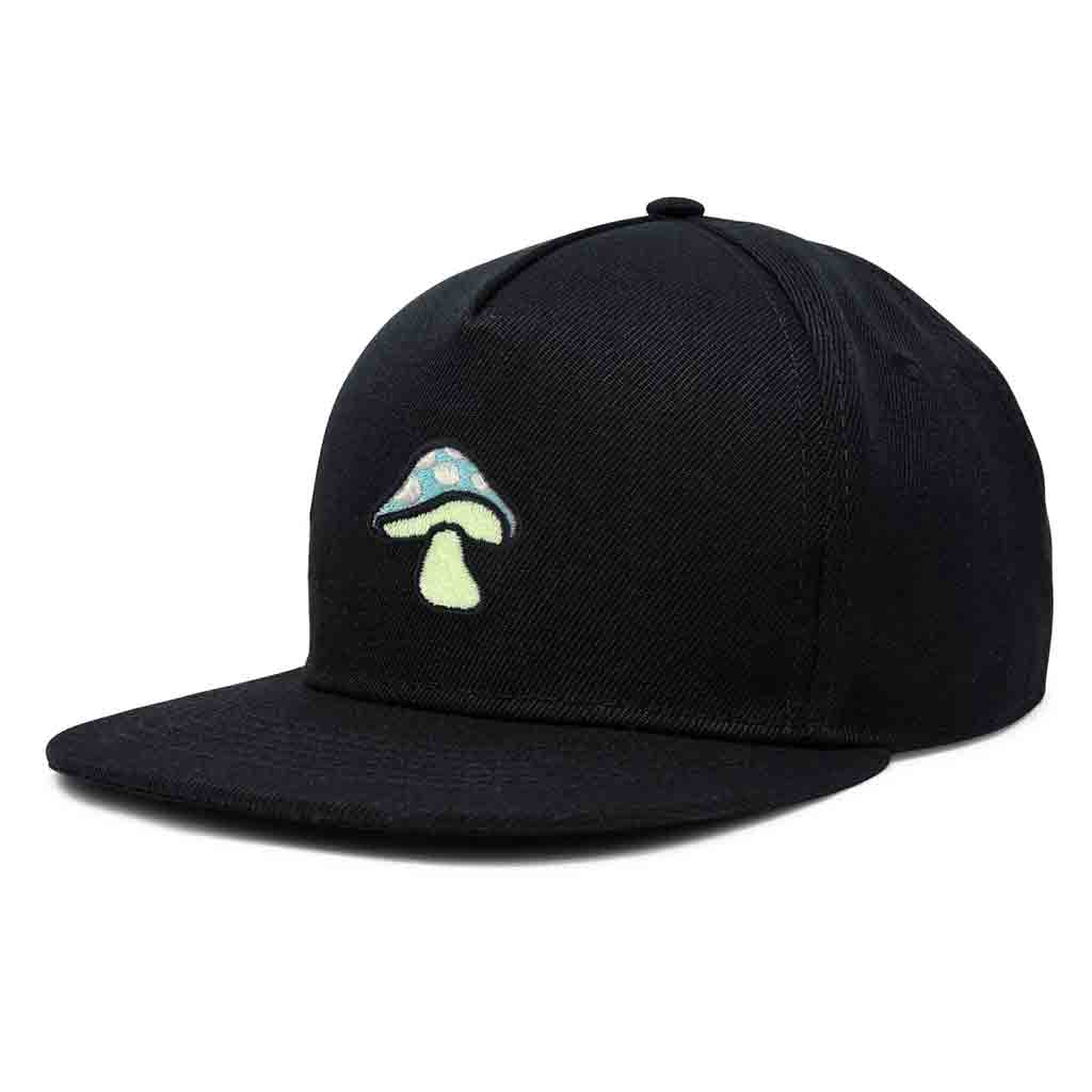 Dalix Mushroom Embroidered Glow in the Dark Hat Snapback Hat Baseball Cap Men in Light Gray