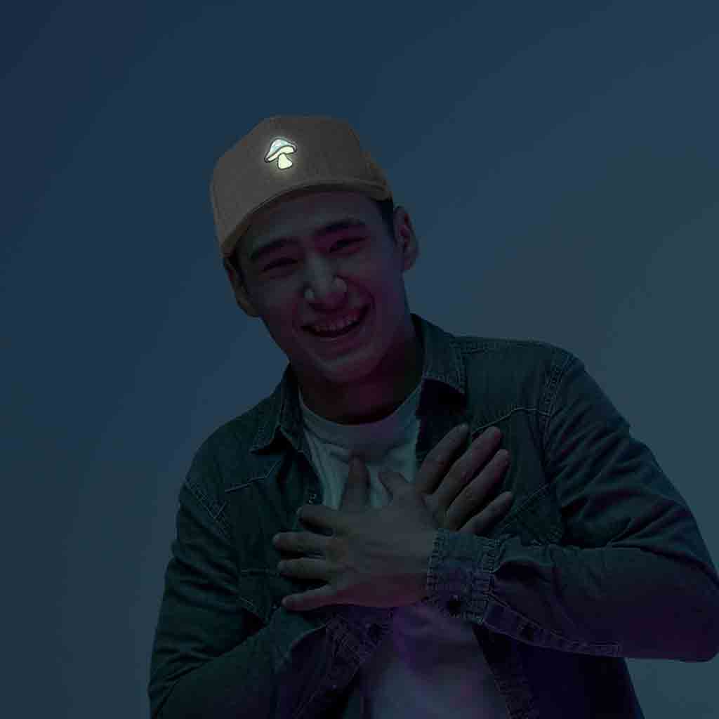 Dalix Mushroom Snapback Hat (Glow in the Dark)
