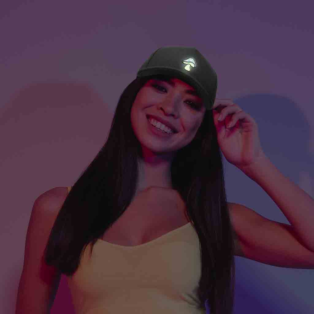 Dalix Mushroom Snapback Hat (Glow in the Dark)
