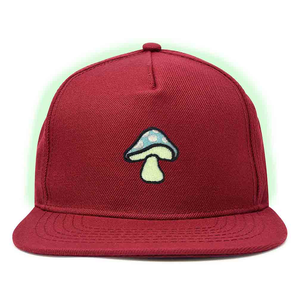 Dalix Mushroom Snapback Hat (Glow in the Dark)