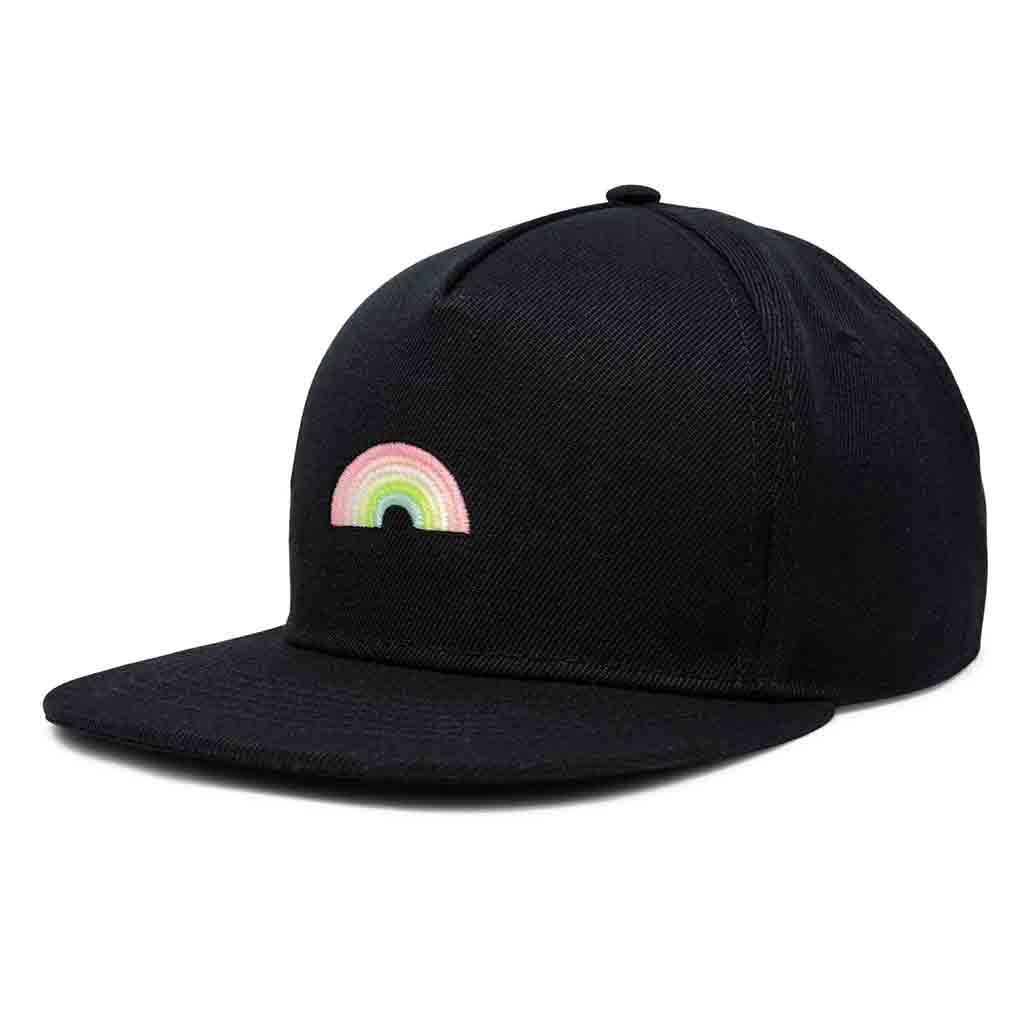 Dalix Rainbow Embroidered Glow in the Dark Hat Snapback Baseball Cap Men in Light Gray