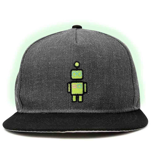 Dalix Robot Snapback Hat (Glow in the Dark)