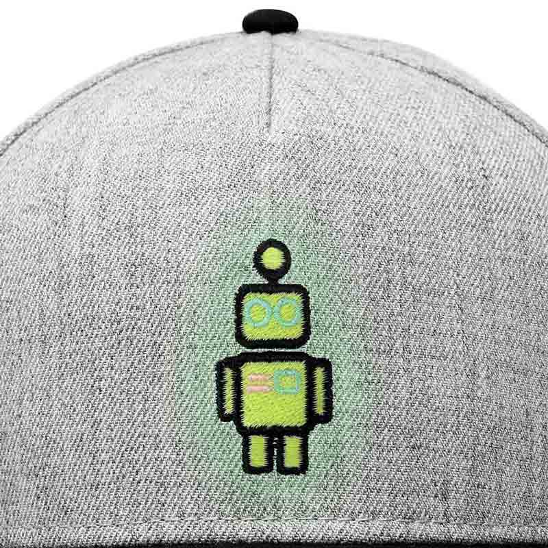 Dalix Robot Snapback Hat (Glow in the Dark)