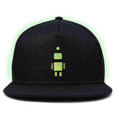 Dalix Robot Embroidered Glow in the Dark Hat Snapback Hat Baseball Cap Men in Black
