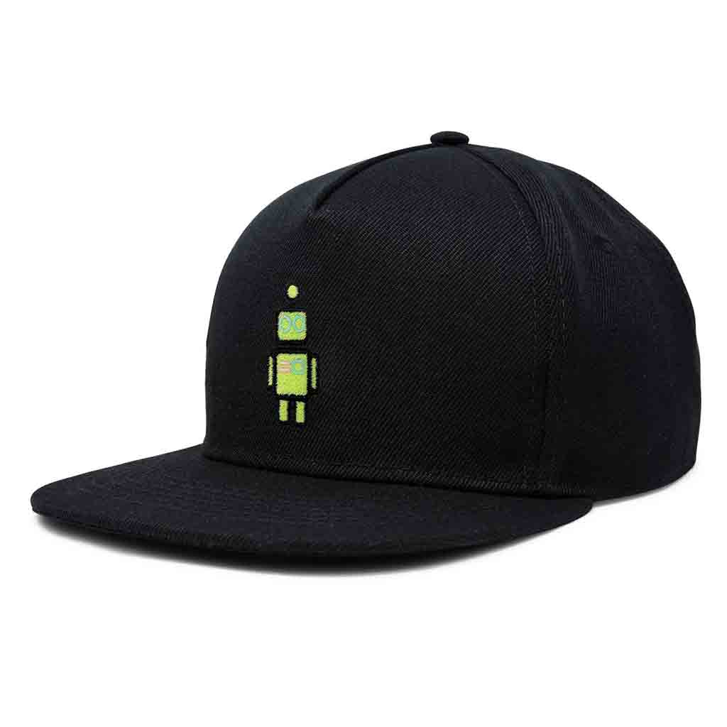 Dalix Robot Embroidered Glow in the Dark Hat Snapback Hat Baseball Cap Men in Dark Gray