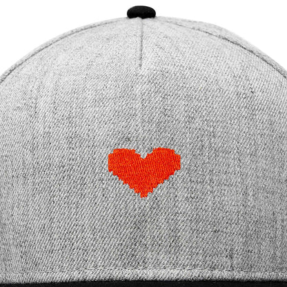 Dalix Pixel Heart Snapback Hat
