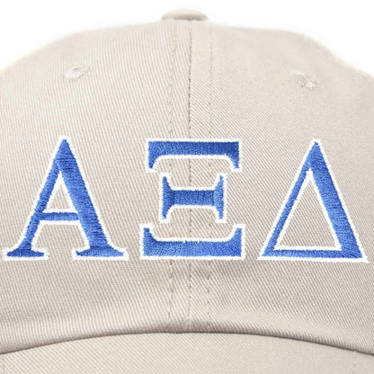 Alpha Xi Delta Sorority Hat Womens Greek Letters Embroidered Baseball Cap