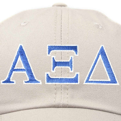 Alpha Xi Delta Sorority Hat Womens Greek Letters Embroidered Baseball Cap