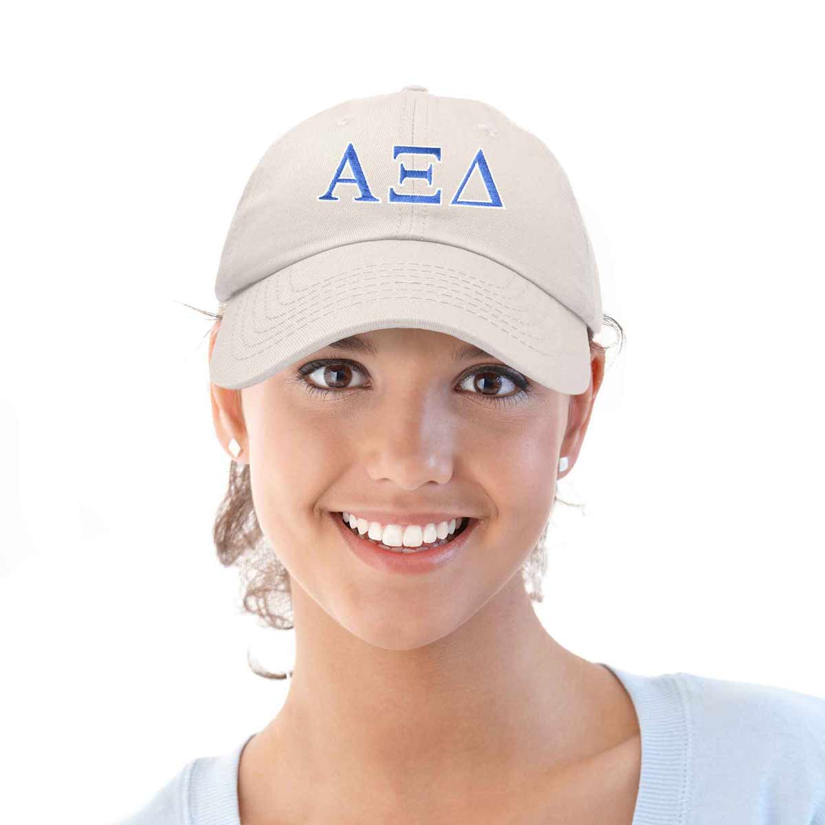 Sorority Shop Women's Corduroy Baseball Cap - Delta Delta Delta Greek Letters