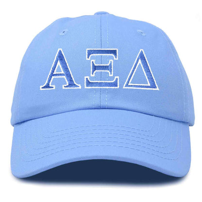 Alpha Xi Delta Sorority Hat Womens Greek Letters Embroidered Baseball Cap