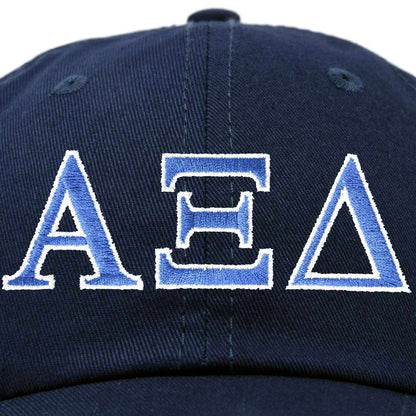 Alpha Xi Delta Sorority Hat Womens Greek Letters Embroidered Baseball Cap