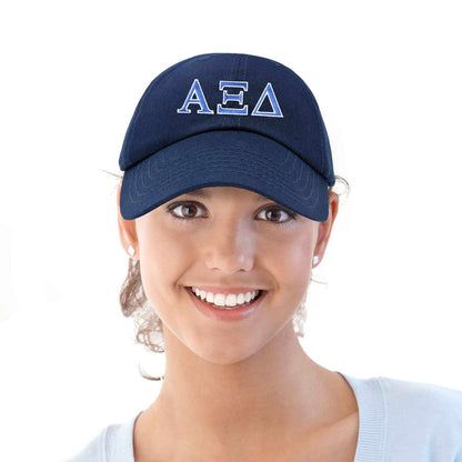 Alpha Xi Delta Sorority Hat Womens Greek Letters Embroidered Baseball Cap