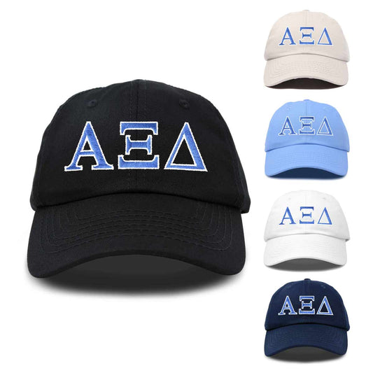 Alpha Xi Delta Sorority Hat Womens Greek Letters Embroidered Baseball Cap