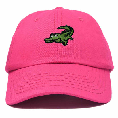Dalix Alligator Cap Embroidered Mens Cotton Dad Hat Baseball Hat in Hot Pink