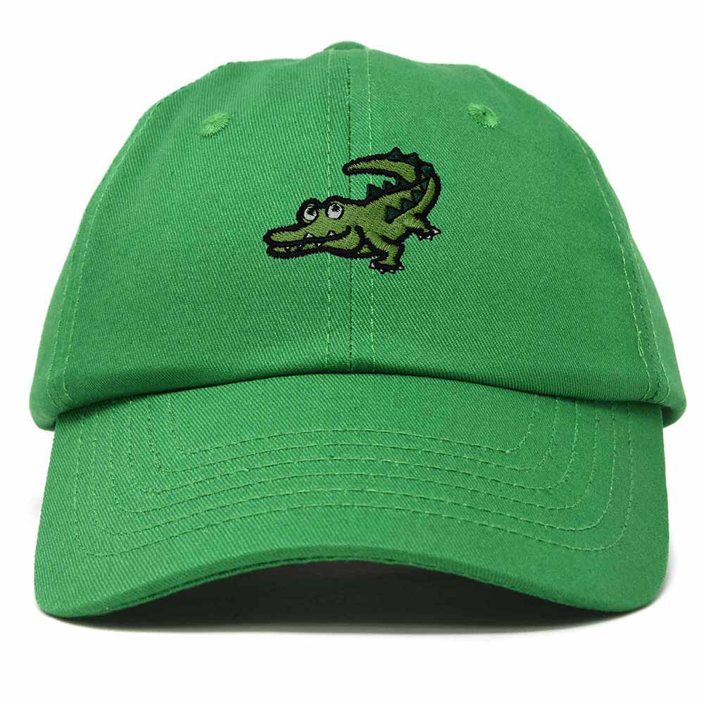 Dalix Alligator Cap Embroidered Mens Cotton Dad Hat Baseball Hat in Kelly Green