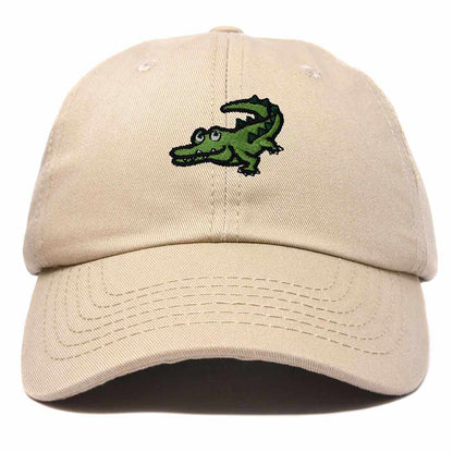 Dalix Alligator Cap Embroidered Mens Cotton Dad Hat Baseball Hat in Khaki