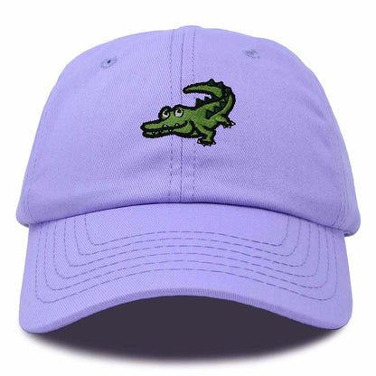 Dalix Alligator Cap Embroidered Mens Cotton Dad Hat Baseball Hat in Lavender